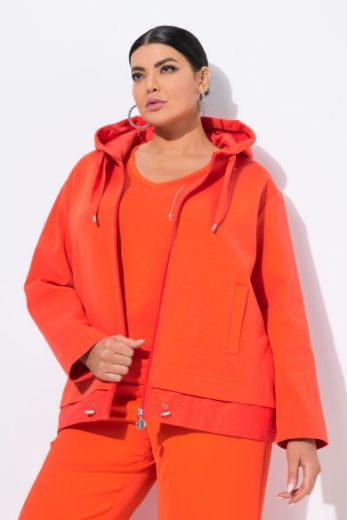 Plus size veliki brojevi Majica dugih rukava s kapuljačom i patentnim zatvaračem za punije