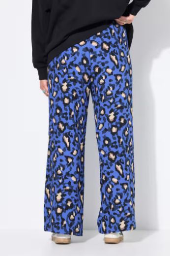 Plus size veliki brojevi Hlače od muslina s leopard uzorkom za punije