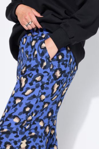 Plus size veliki brojevi Hlače od muslina s leopard uzorkom za punije