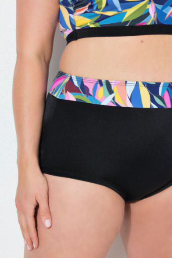 Plus size veliki brojevi Kupaći kostim dvodijelni s motivom lišća za punije