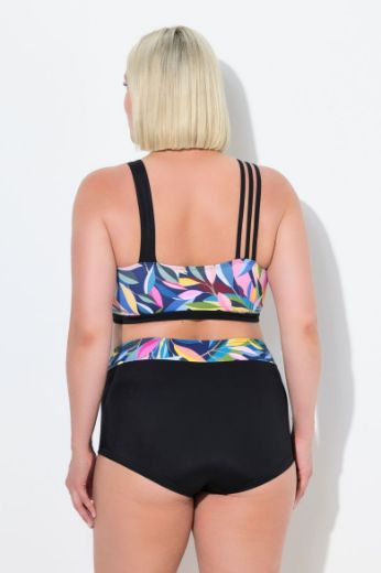 Plus size veliki brojevi Kupaći kostim dvodijelni s motivom lišća za punije