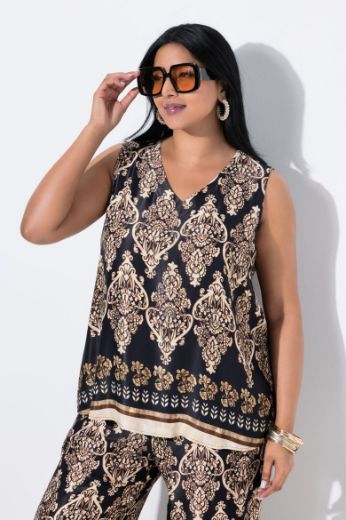 Plus size veliki brojevi Bluza bez rukava V ovratnika za punije