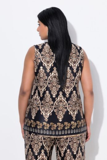 Plus size veliki brojevi Bluza bez rukava V ovratnika za punije