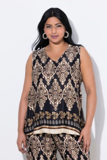 Plus size veliki brojevi Bluza bez rukava V ovratnika za punije