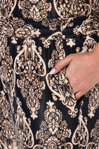 Plus size veliki brojevi Hlače elastičnog struka širokih nogavica za punije