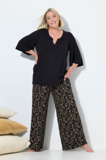 Plus size veliki brojevi Pidžama dvodijelna polu rukava i dugih nogavica za punije