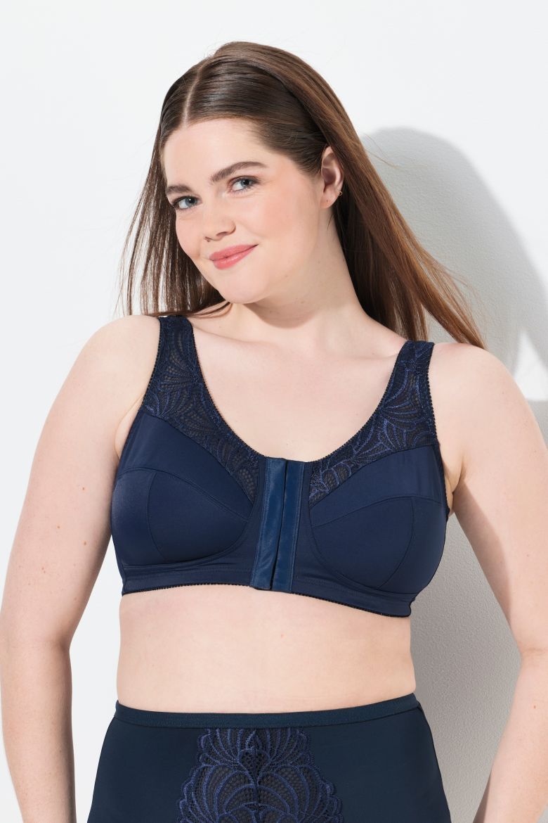 Plus size veliki brojevi Grudnjak širokih naramenica na prednje kopčanje za punije