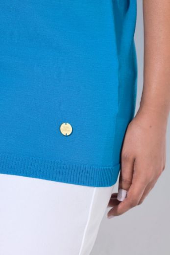 Plus size veliki brojevi Pulover polu rukava V ovratnika za punije