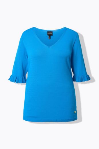 Plus size veliki brojevi Pulover polu rukava V ovratnika za punije
