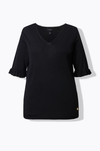 Plus size veliki brojevi Pulover polu rukava V ovratnika za punije