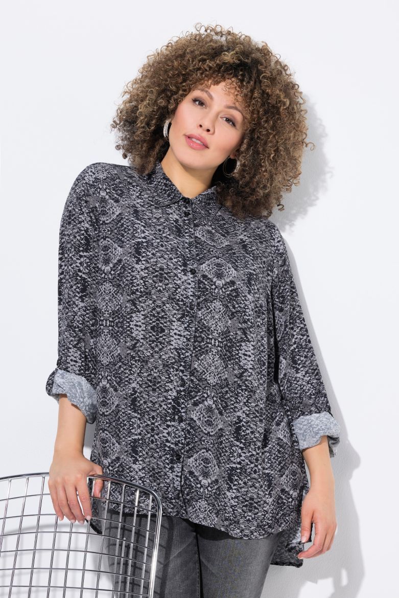 Plus size veliki brojevi Košulja dugih rukava dužeg kroja za punije