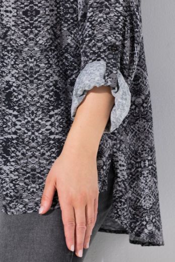 Plus size veliki brojevi Košulja dugih rukava dužeg kroja za punije