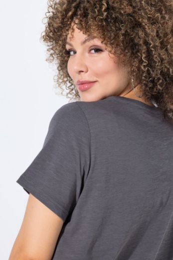 Plus size veliki brojevi Majica kratkih rukava okruglog ovratnika za punije