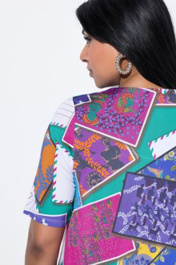 Plus size veliki brojevi Majica kratkih rukava A kroja za punije
