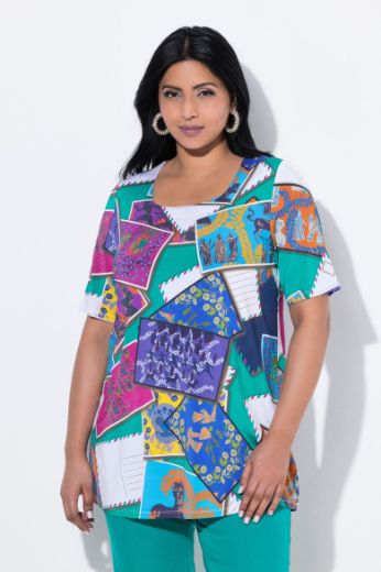 Plus size veliki brojevi Majica kratkih rukava A kroja za punije