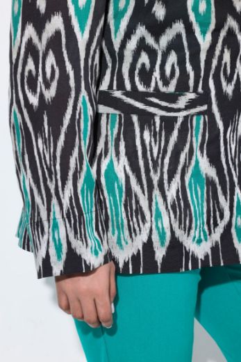 Plus size veliki brojevi Sako od mješavine lana za punije