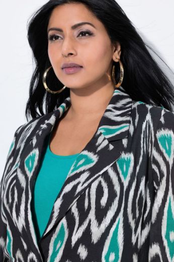 Plus size veliki brojevi Sako od mješavine lana za punije