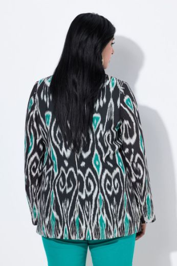 Plus size veliki brojevi Sako od mješavine lana za punije