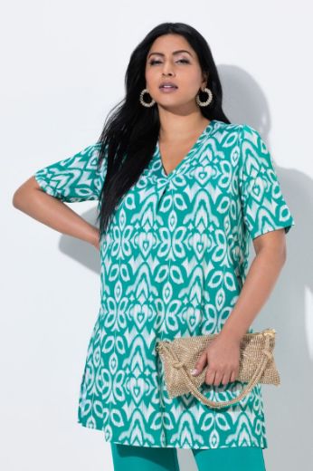 Plus size veliki brojevi Bluza kratkih rukava dužeg kroja za punije