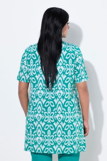 Plus size veliki brojevi Bluza kratkih rukava dužeg kroja za punije