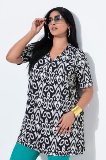 Plus size veliki brojevi Bluza kratkih rukava dužeg kroja za punije