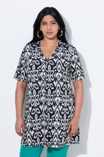 Plus size veliki brojevi Bluza kratkih rukava dužeg kroja za punije