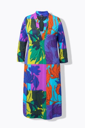 Plus size veliki brojevi Haljina midi 3/4 rukava za punije