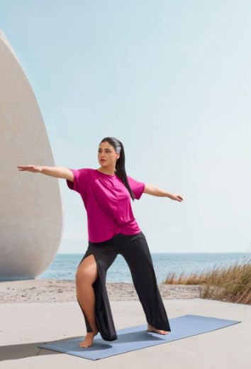 Plus size veliki brojevi Hlače elastičnog struka s bočnim prorezima za punije