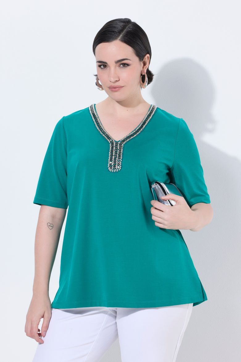 Plus size veliki brojevi Majica kratkih rukava A kroja za punije