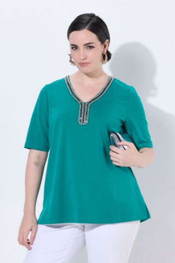 Plus size veliki brojevi Majica kratkih rukava A kroja za punije