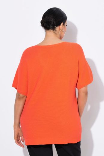 Plus size veliki brojevi Pulover kratkih rukava V ovratnika za punije