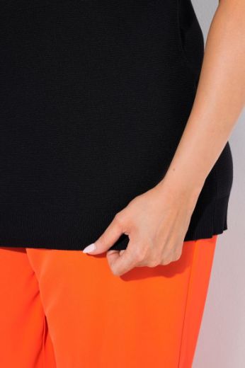Plus size veliki brojevi Pulover kratkih rukava V ovratnika za punije