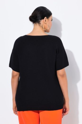 Plus size veliki brojevi Pulover kratkih rukava V ovratnika za punije