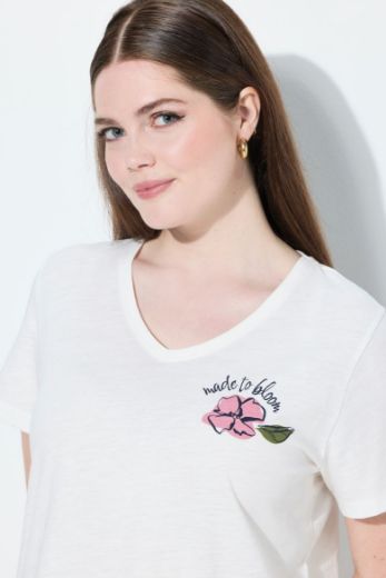 Plus size veliki brojevi Majica kratkih rukava V ovratnika za punije