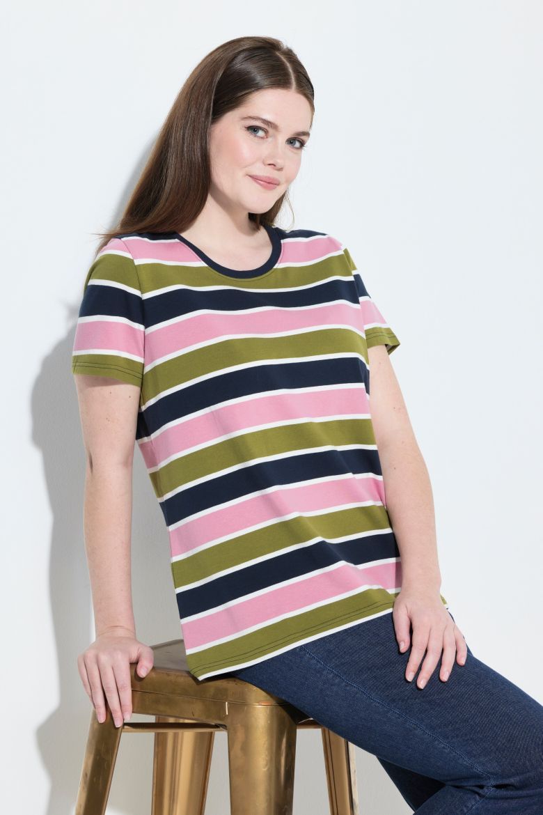 Plus size veliki brojevi Majica kratkih rukava okruglog ovratnika za punije