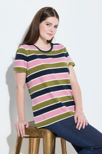 Plus size veliki brojevi Majica kratkih rukava okruglog ovratnika za punije