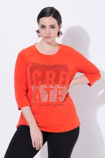 Plus size veliki brojevi Majica 3/4 rukava okruglog ovratnika za punije