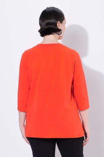 Plus size veliki brojevi Majica 3/4 rukava okruglog ovratnika za punije
