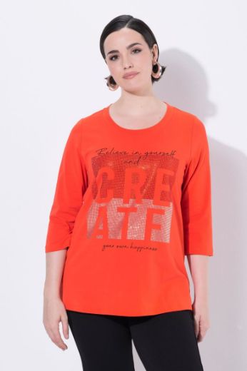 Plus size veliki brojevi Majica 3/4 rukava okruglog ovratnika za punije