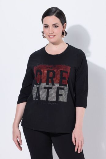 Plus size veliki brojevi Majica 3/4 rukava okruglog ovratnika za punije