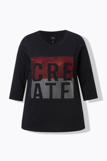 Plus size veliki brojevi Majica 3/4 rukava okruglog ovratnika za punije