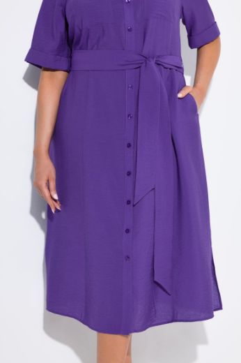 Plus size veliki brojevi Haljina midi A kroja za punije