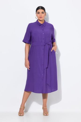 Plus size veliki brojevi Haljina midi A kroja za punije