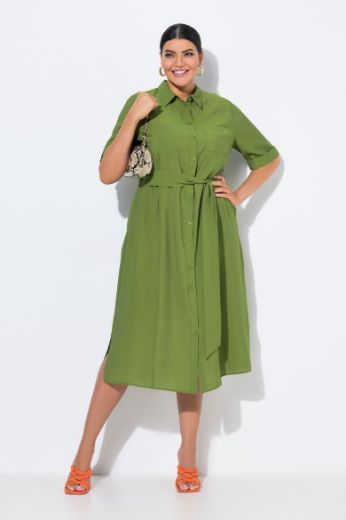 Plus size veliki brojevi Haljina midi A kroja za punije