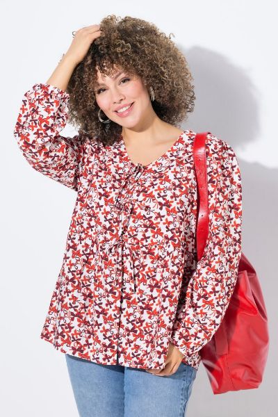 Veliki brojevi Bluza dugih rukava A kroja moda za punije