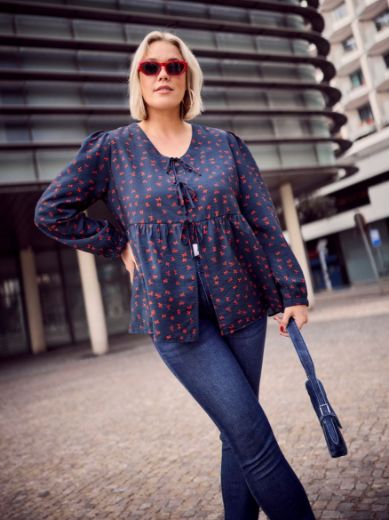 Plus size veliki brojevi Bluza dugih rukava A kroja za punije
