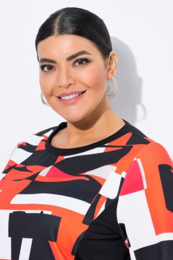 Plus size veliki brojevi Haljina midi 3/4 rukava za punije
