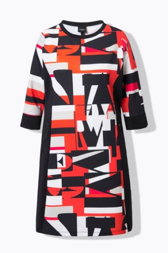 Plus size veliki brojevi Haljina midi 3/4 rukava za punije