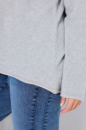 Plus size veliki brojevi Majica dugih rukava V ovratnika za punije