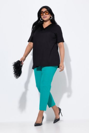 Plus size veliki brojevi Hlače 7/8 s elastičnim pojasom u struku za punije
